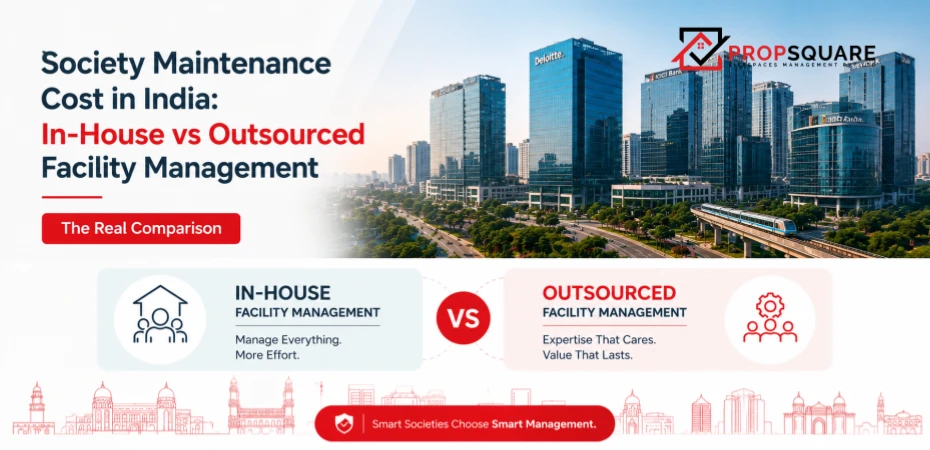 Society Maintenance Cost in India: In-House vs Outsourced Facility Management – The Real Comparison