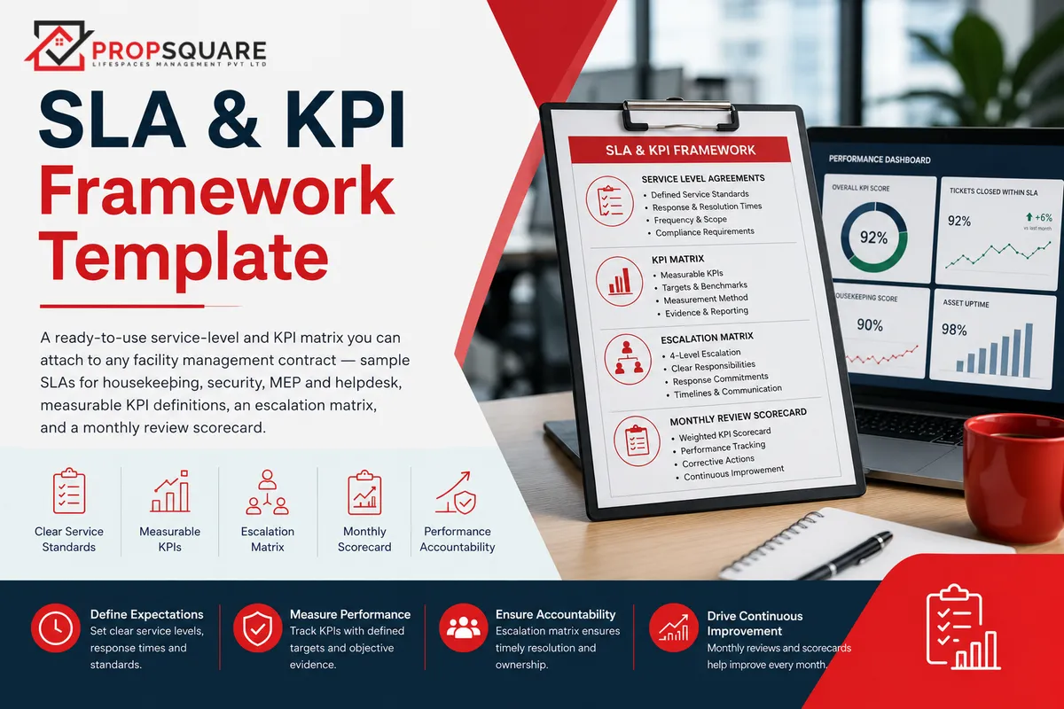 SLA & KPI Framework Template — free PropSquare resource